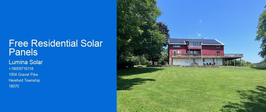 Free Residential Solar Panels